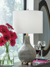 Orleans Furniture - Ashley Furniture - Judlen Lighting - Ceramic Table Lamp (1/CN) / Gray/Gold Finish - L100844